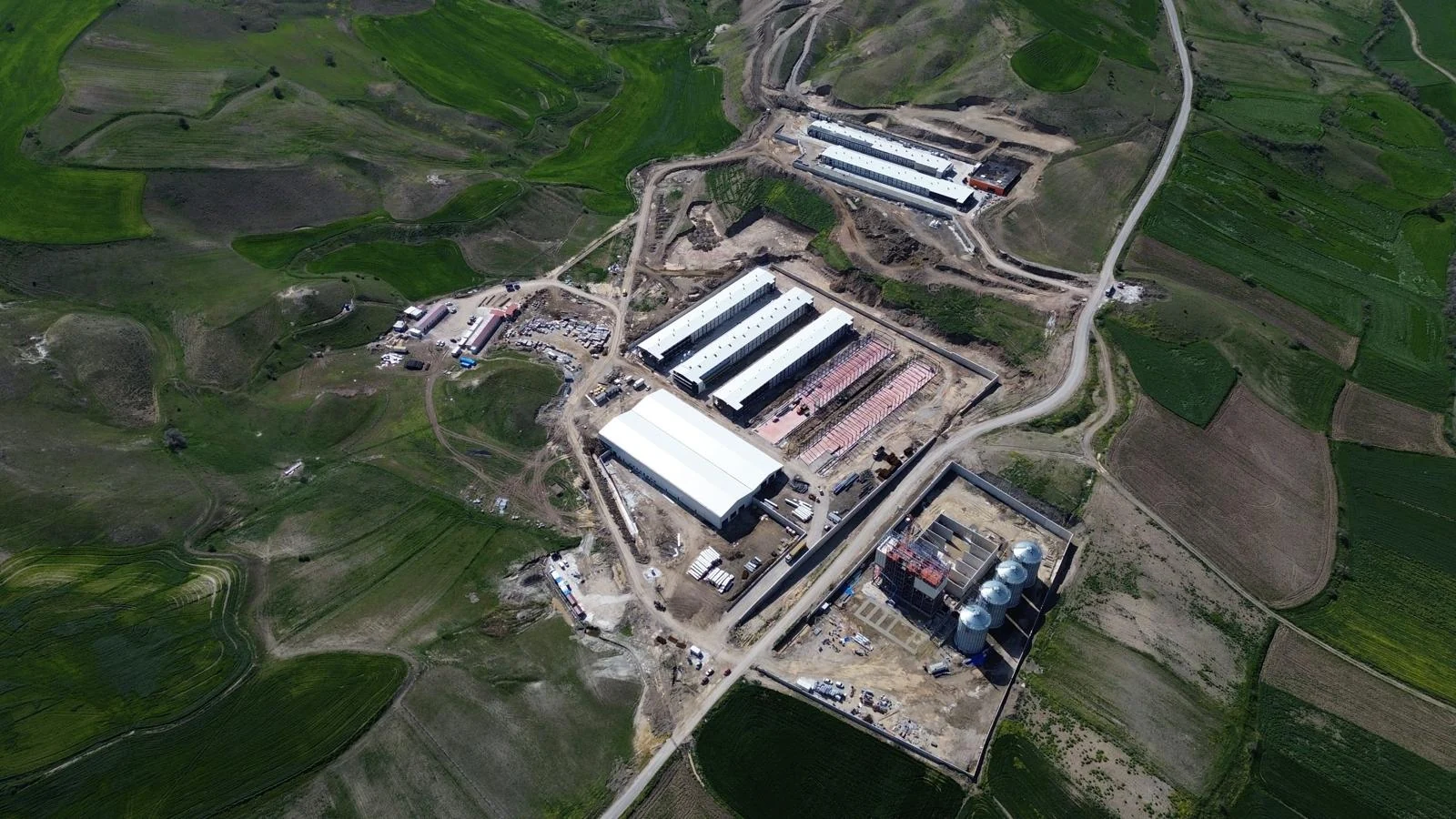Bekmezci Tarım — tesis yerleşiminin havadan genel görünümü